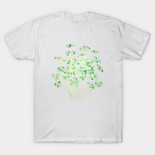 green clover leaf  watercolor arts 2021 T-Shirt